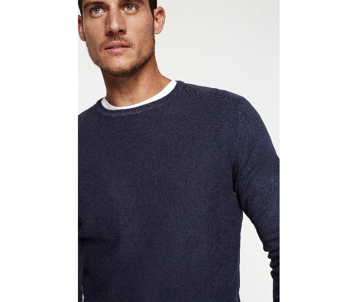 Springfield 141390213 Medium Cotton Knitwear for Men - Medium Blue - Zoom Image 4