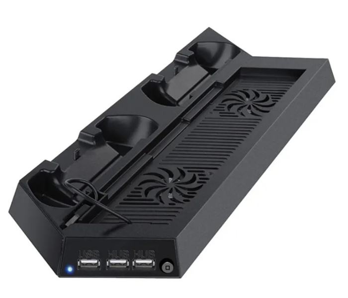 Charging Dock Stand for PlayStation 4 Controller with Cooling Fan - Black - Zoom Image 1