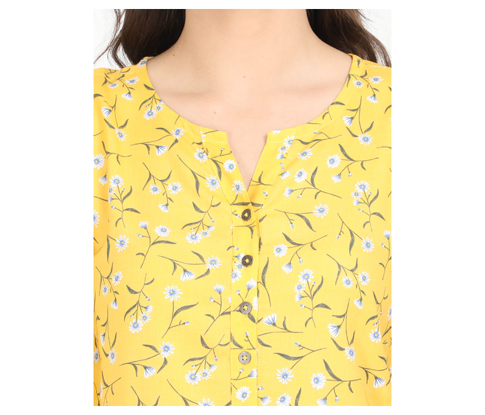 Kaia SK01ST0005LYL005 Large Casual Top for Women - Yellow - Zoom Image 4