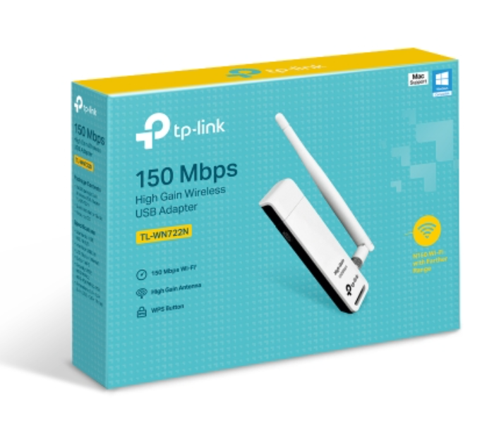 TP-Link TL-WN725N 150Mbps High Gain Wireless USB Adapter - White - Zoom Image 2