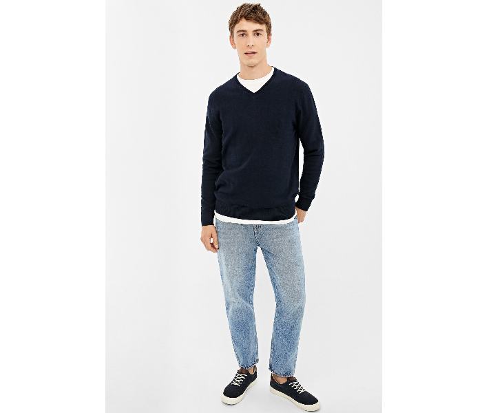 Springfield 140661211 XL Knitted Jumper for Men - Dark Blue - Zoom Image 1