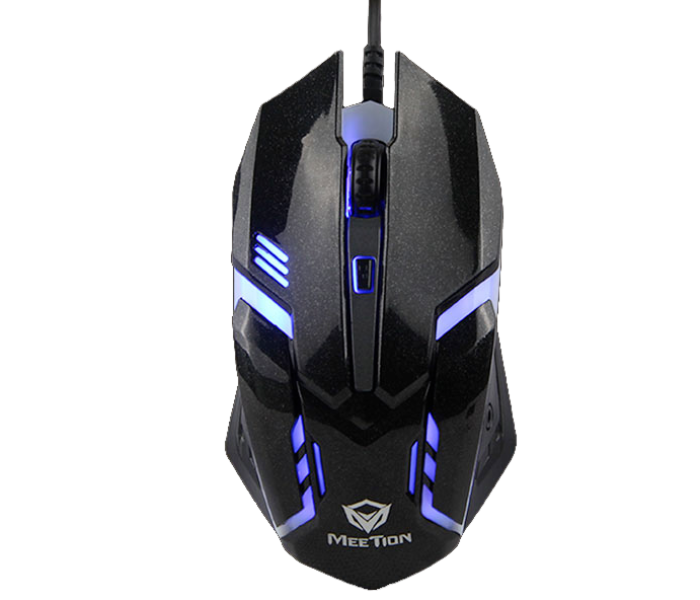 Meetion M371 USB Wired Backlit Mouse - Black - Zoom Image 1