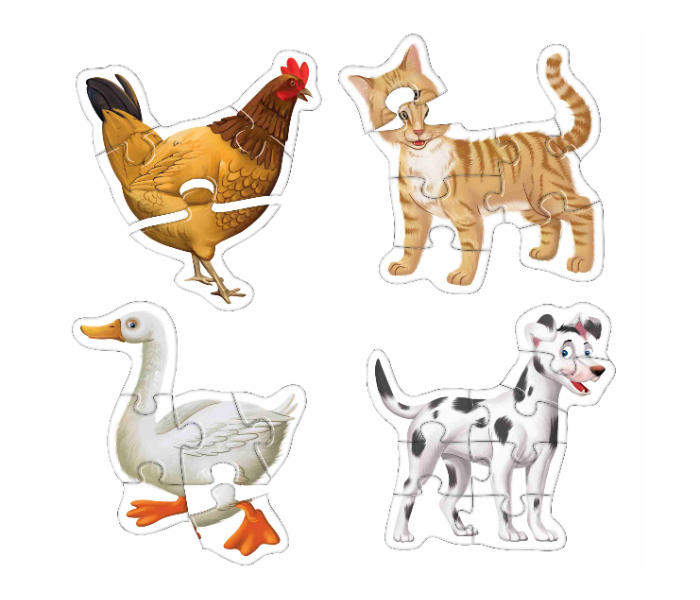 JMsouq Creative Educational CE00784 Early Puzzles Step II Domestic Animals Educational Game for Kids - Zoom Image 2