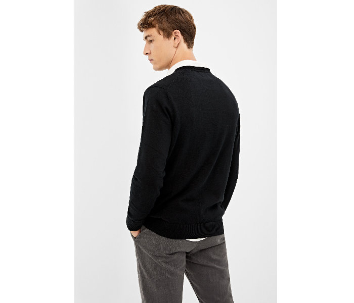 Springfield 140661201 Large Knitted Jumper for Men - Black - Zoom Image 2