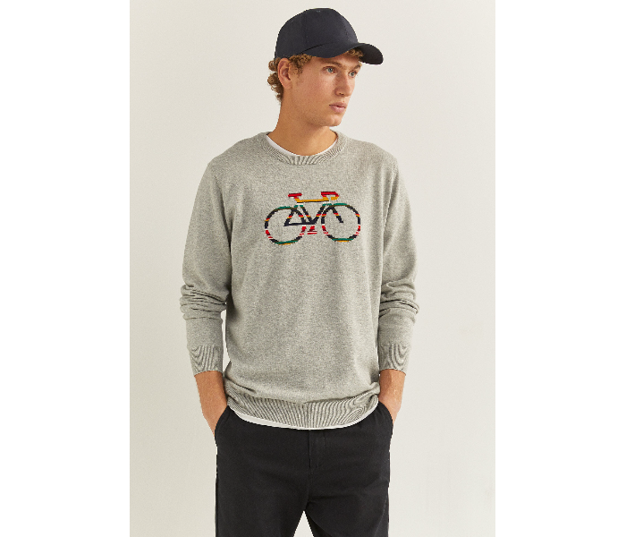 Springfield 141960946 Medium Knitwear for Men - Grey - Zoom Image 1