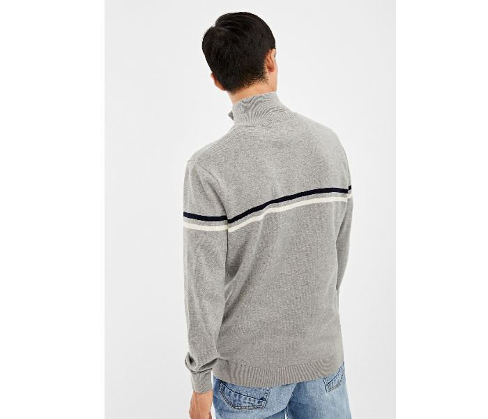 Springfield 140674444 Medium Knitted Jumper for Men - Dark Grey - Zoom Image 3