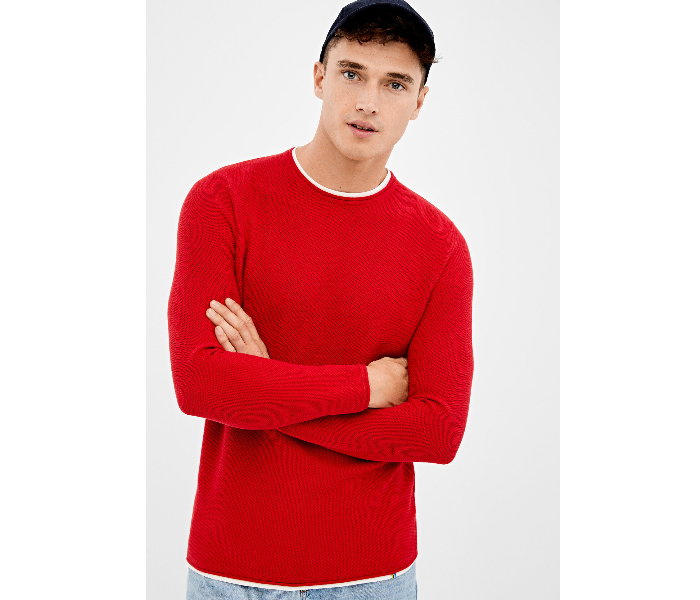 Springfield 140667161 XXL Knitted Jumper for Men - Red - Zoom Image 4