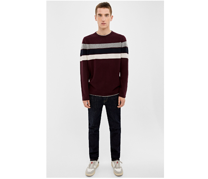 Springfield 140675269 XXL Knitted Jumper for Men - Maroon - Zoom Image 1