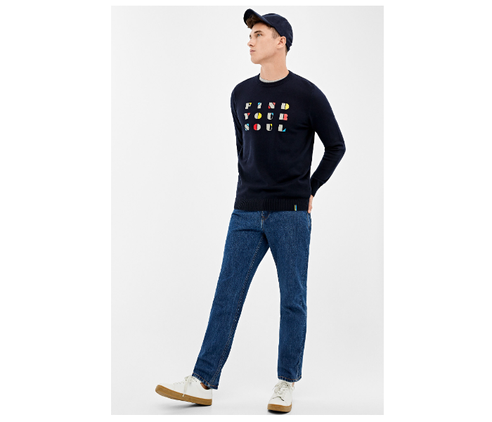 Springfield 140669811 XL Knitted Jumper for Men - Dark Blue - Zoom Image 1