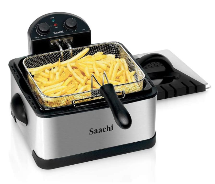 Saachi DF4764T 2000W 6 Litre Non Stick Deep Fryer - Black and Silver - Zoom Image