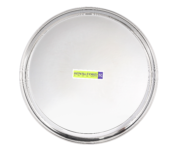 Royalford RF10162 29cm Stainless Steel Dinner Plate - Silver - Zoom Image