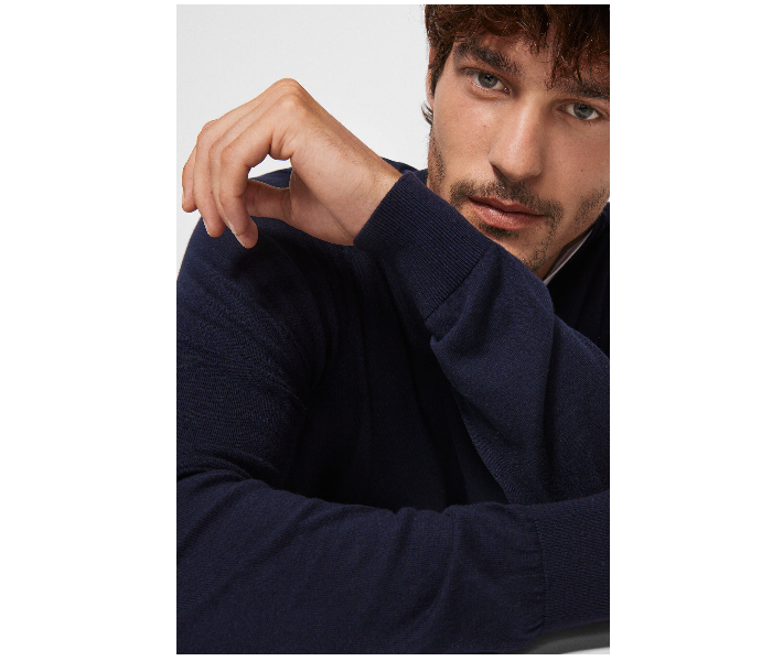 Springfield 140453911 Large Knitted Jumper for Men - Dark Blue - Zoom Image 3