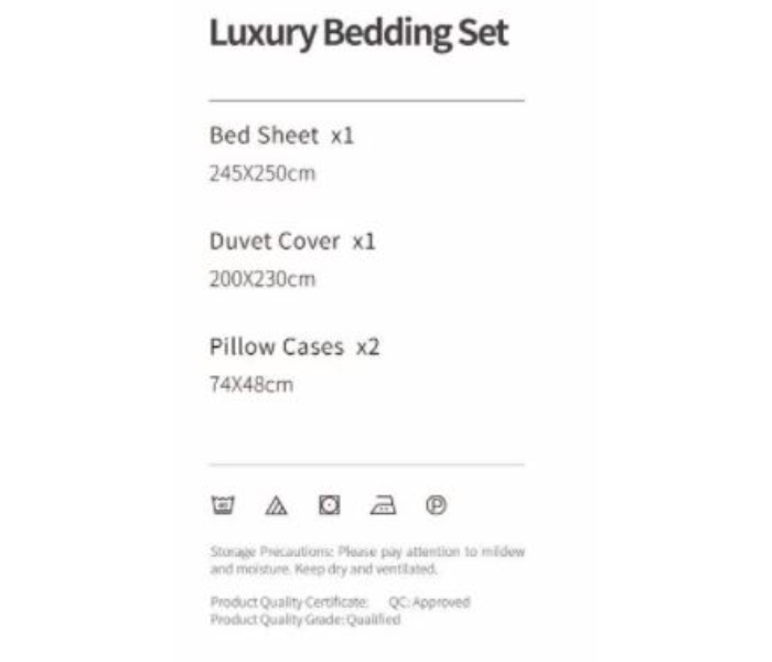 Modern Stylish 245x250cm Bed Sheet 200x230cm Duvet Cover 74x48cm Pillow Cases 2Pcs Soft and Comfortable Cotton Luxury Bed Set - Dark Orange - Zoom Image 1