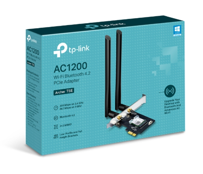 TP-Link AC1200 WiFi Bluetooth 4.2 PCIe Adapter Archer T5E - Black - Zoom Image 2