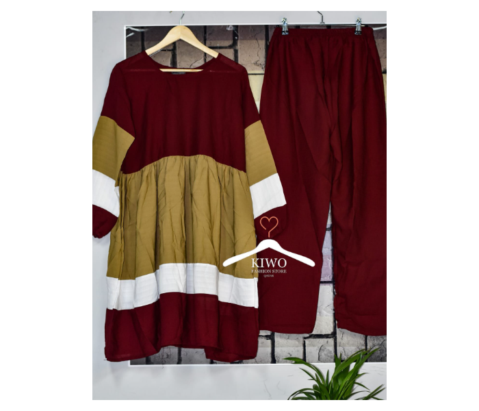 Kiwo Full Set Pant and Top XXL - Maroon - Zoom Image