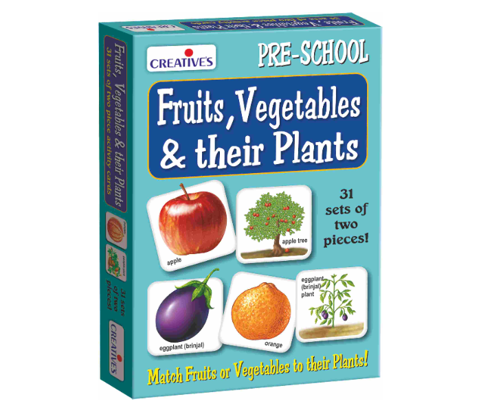 JMsouq Creative Educational CE00623 Fruits Vegetables and Their Plants Educational Game for Kids - Zoom Image 1