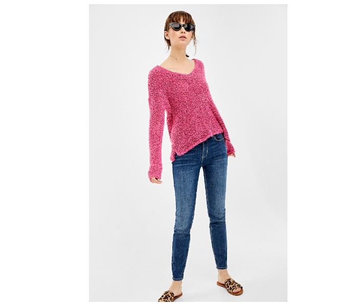 Springfield 133695977 Medium Long Sleeve Knitwear for Women - Purple - Zoom Image 1