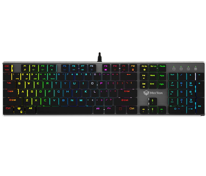 Meetion MK80 Ultra-thin Mechanical Keyboard - Black - Zoom Image 1