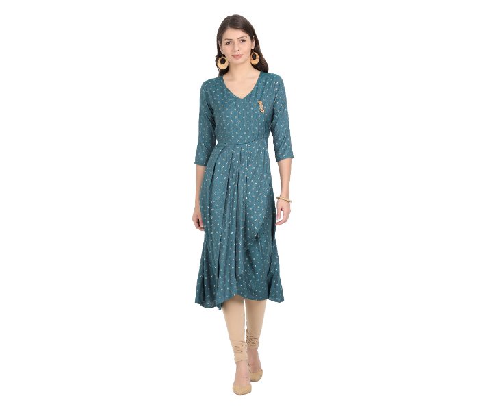 Kaia SK01DR0016TBL005 Small Indo Western Dress for Women - Blue - Zoom Image 1