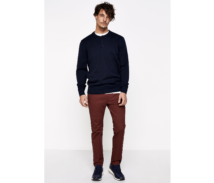 Springfield 141392911 Medium Cotton Knitwear for Men - Dark Blue - Zoom Image 1