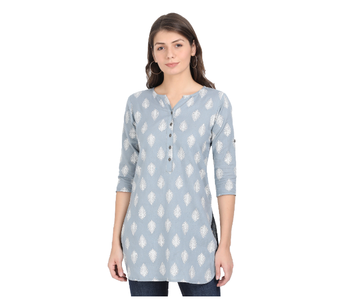 Kaia SK01ST0001LGY003 XL Short Kurti for Women - Grey - Zoom Image 1