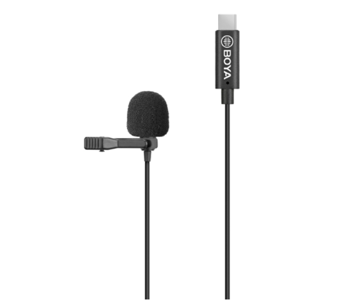 Boya BY-M3 C-Type Lavalier Mic - Black - Zoom Image 1