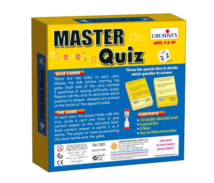 JMsouq Creative Educational CE00820 Master Quiz Educational Game for Kids - Zoom Image 3