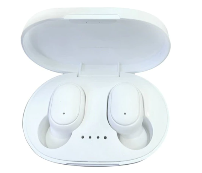 A6S Bluetooth 5.0 TWS Wireless Earphone with Noise Cancelling Mic - White - Zoom Image