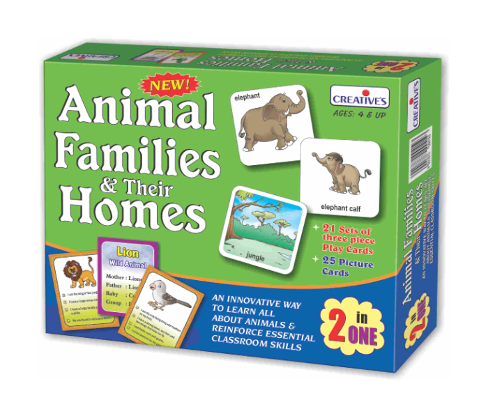 JMsouq Creative Educational CE01016 Animal Families and Their Homes  2 in one Game for Kids - Zoom Image 1