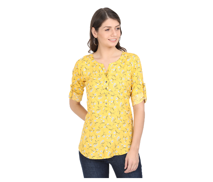 Kaia SK01ST0005LYL005 Large Casual Top for Women - Yellow - Zoom Image 1