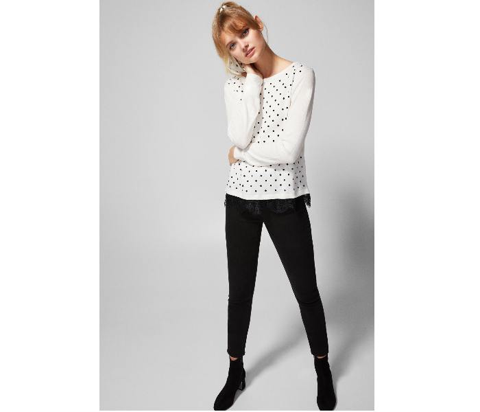 Springfield 133487597 Small Long Sleeve Knitwear for Women - White - Zoom Image 1