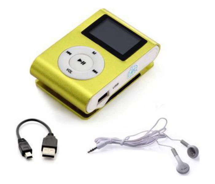 Zen Portable Mini USB Digital MP3 Player - Gold - Zoom Image 1