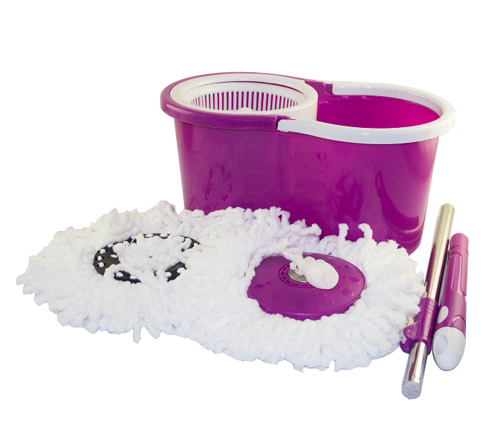 Easy 360 Degree Spinning Mop Bucket Set With 1 Free Mop Head - Purple - Zoom Image 5