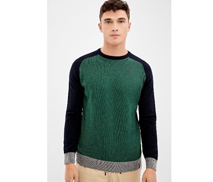 Springfield 140672811 Small Knitted Jumper for Men - Green - Zoom Image 3