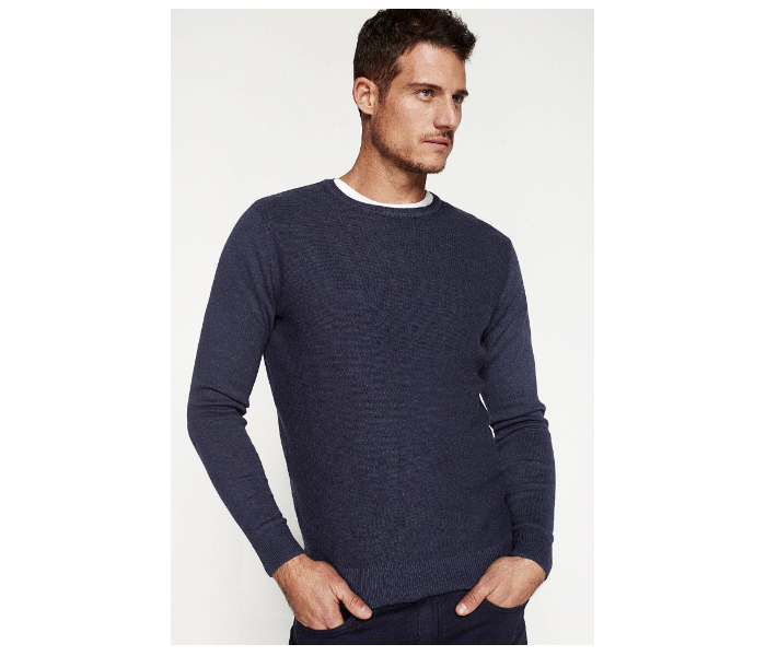 Springfield 141390213 Large Cotton Knitwear for Men - Medium Blue - Zoom Image 1