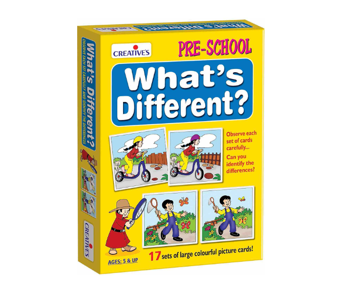 JMsouq Creative Educational CE00692 Whats Different Card Game for Kids - Zoom Image 1