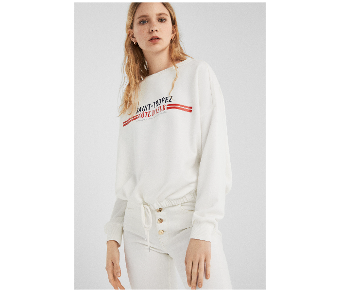 Springfield 108692898 XL Sweat Shirt for Women - White - Zoom Image 1