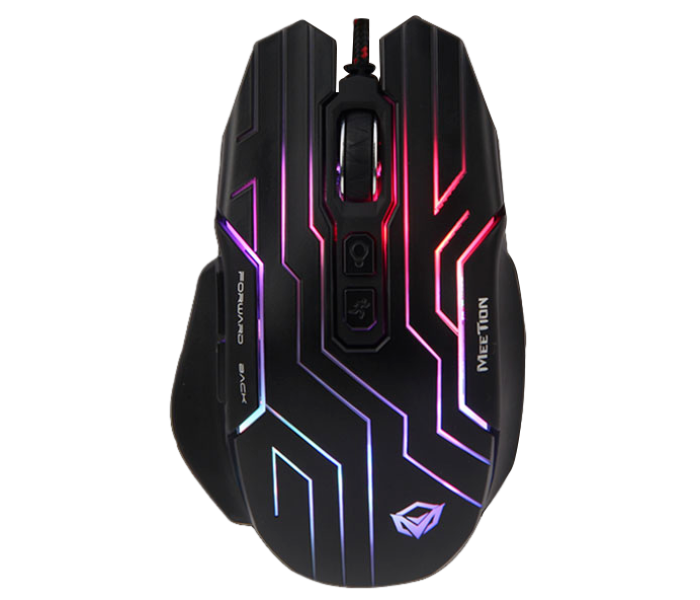 Meetion GM22 Dazzling Gaming Mouse - Black - Zoom Image 1