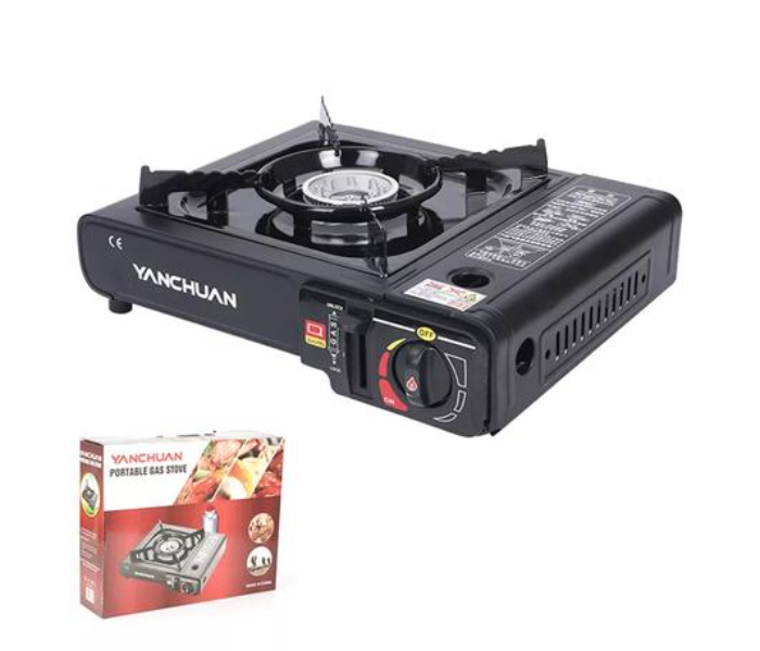 Yanchuan Yan-110 Portable Gas Stove with 1 Free Butane Gas Catridge - Black - Zoom Image 1