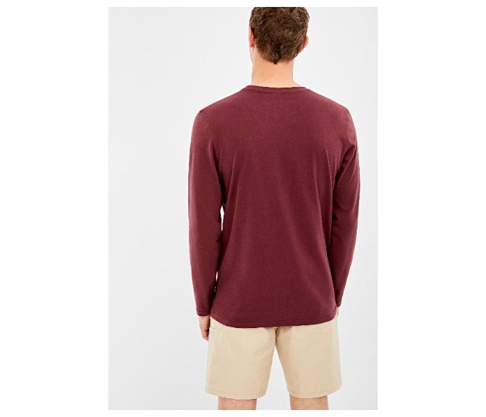 Springfield 022662969 XL Long Sleeve T-Shirt for Men - Maroon - Zoom Image 3