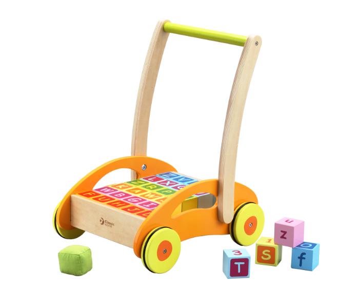 Classic World 3306 Wooden Baby Walker with Blocks Toy for Kids - Zoom Image 1