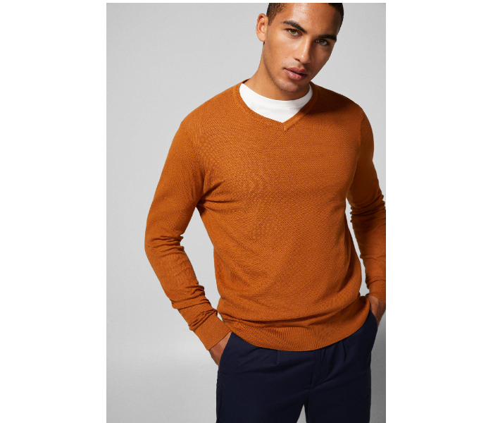 Springfield 140441567 XXL Knitted Jumper for Men - Orange - Zoom Image 1