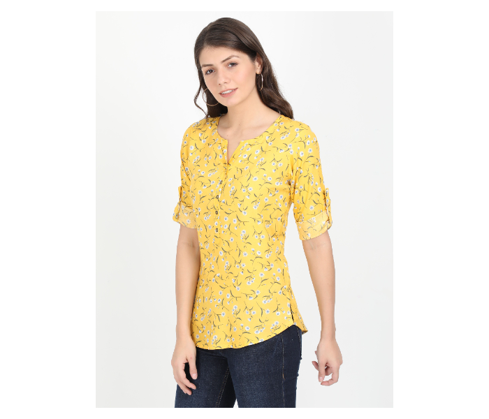 Kaia SK01ST0005LYL005 Medium Casual Top for Women - Yellow - Zoom Image 2