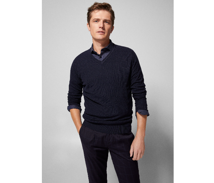 Springfield 140441511 XXL Knitted Jumper for Men - Dark Blue - Zoom Image 2