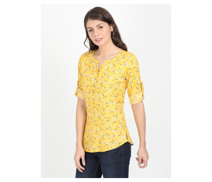 Kaia SK01ST0005LYL005 Large Casual Top for Women - Yellow - Zoom Image 2