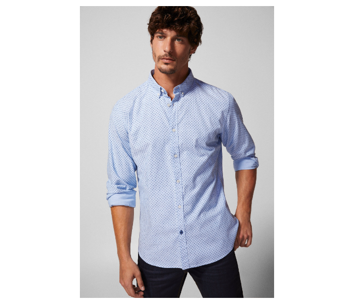 Springfield 150481914 Small Shirts for Men - Medium Blue - Zoom Image 4