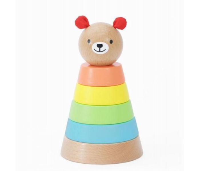 Classic World 20100 Wooden Adorable Bear Tower Toy for Kids - Zoom Image 1