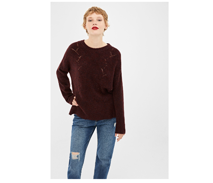 Springfield 133689479 Small Long Sleeve Knitwear for Women - Purple - Zoom Image 2