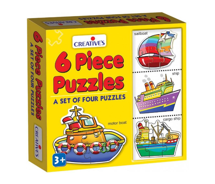 JMsouq Creative Educational CE00771 6 Piece Puzzles Educational Game for Kids - Zoom Image