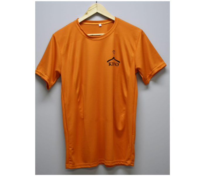 Kiwo Short Half Sleeve Medium Casual T-shirt For Men - Orange - Zoom Image